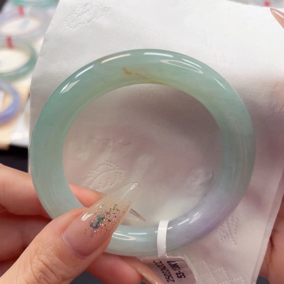 未镶嵌手镯翡翠53清新葡萄肉百搭耐看28号