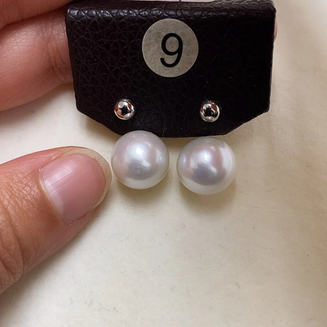 淡水珍珠耳饰银S925镶嵌