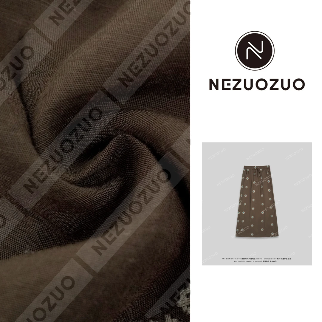 NEZUOZUO【雪花半身裙】亚麻/天丝/刺绣工艺/老钱慵懒感显瘦半身裙