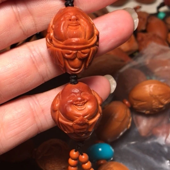 橄榄核手串/手链财弥单籽一对纯手工制作