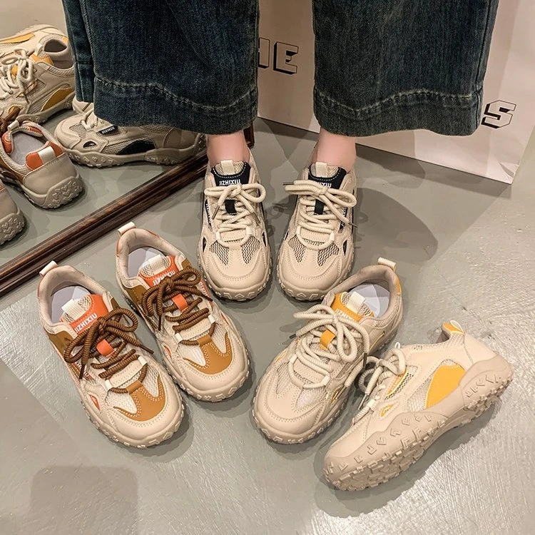 2025新款厚底软底舒适百搭时尚增高网鞋运动鞋爆款女鞋网红韩版清