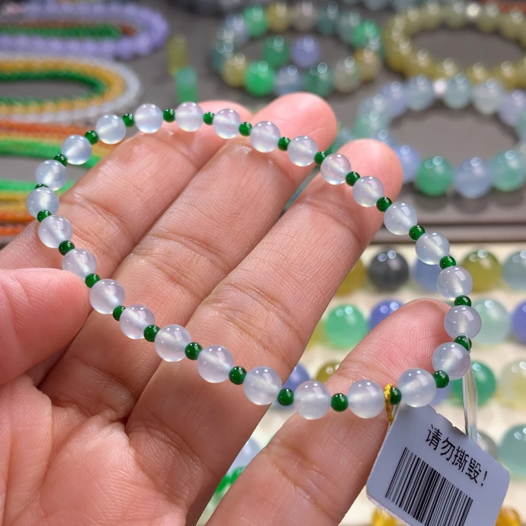 翡翠未镶嵌手链卡5 福利款葱花