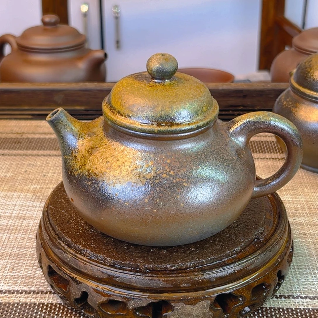 茶壶紫砂底槽清柴烧260cc