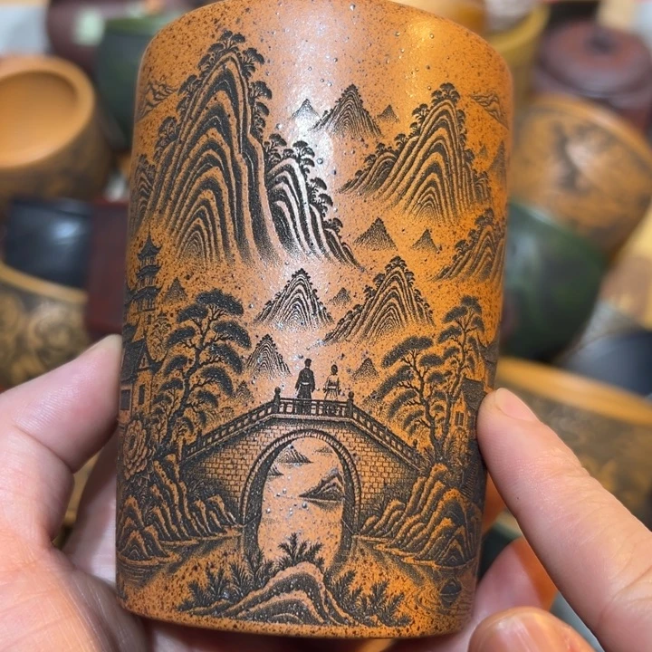 紫砂茶杯宜兴紫砂主人杯