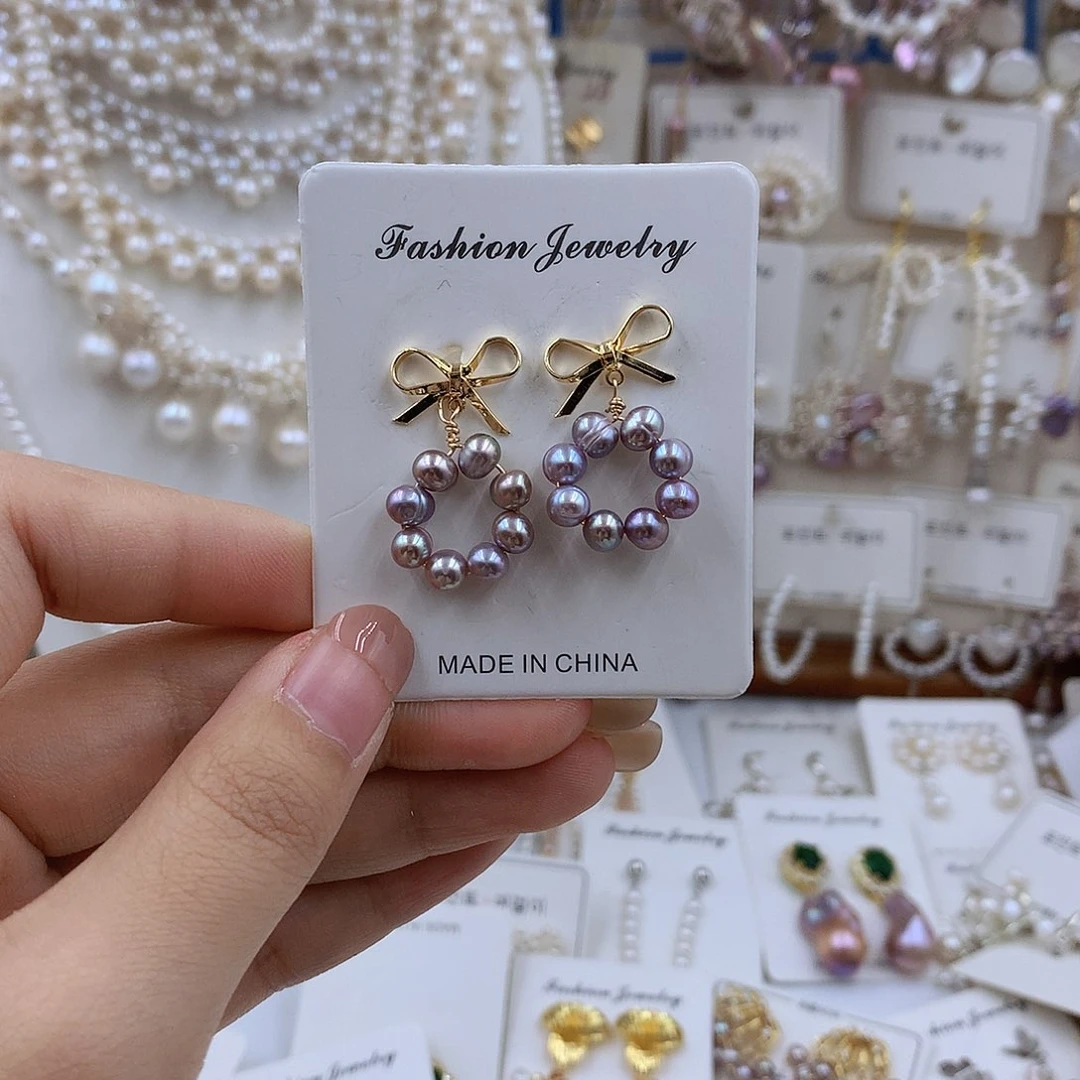 项链银S925镶嵌淡水珍珠