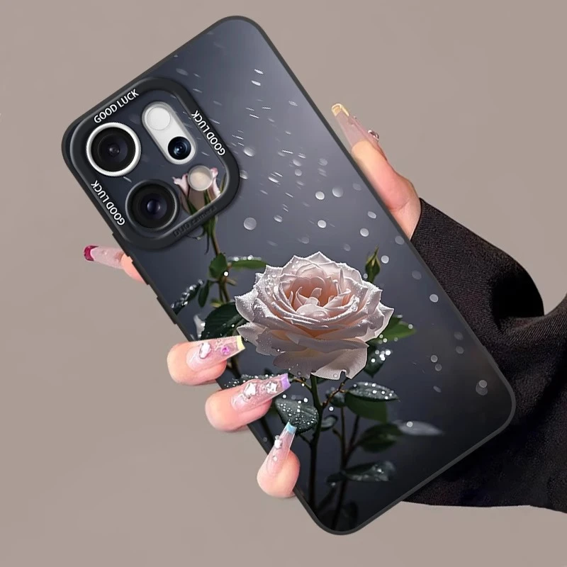 【进口液态硅胶】星点玫瑰适用opporeno14pro手机壳reno14新款防摔