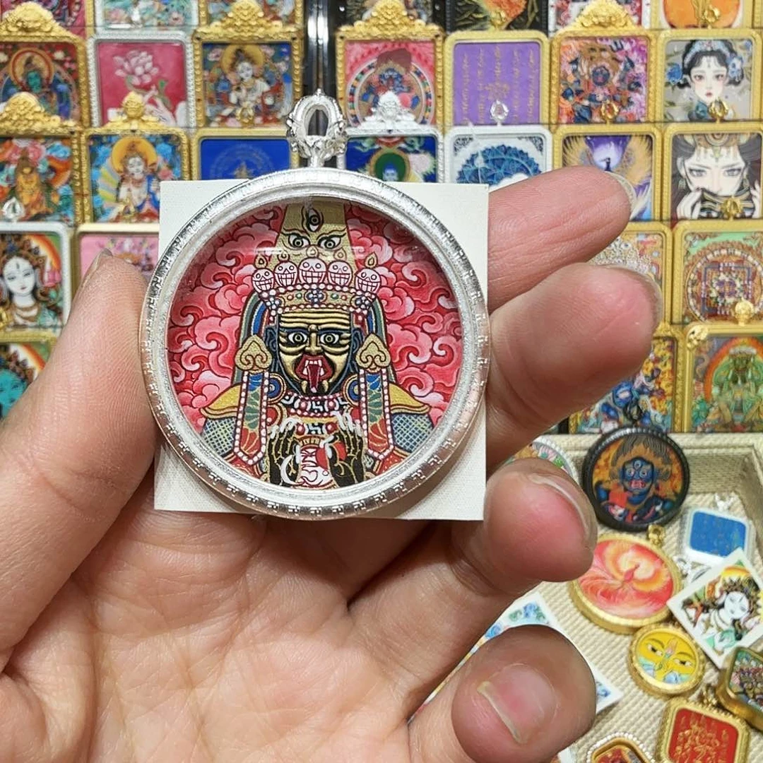 吊坠热贡纯手绘唐卡非遗文化