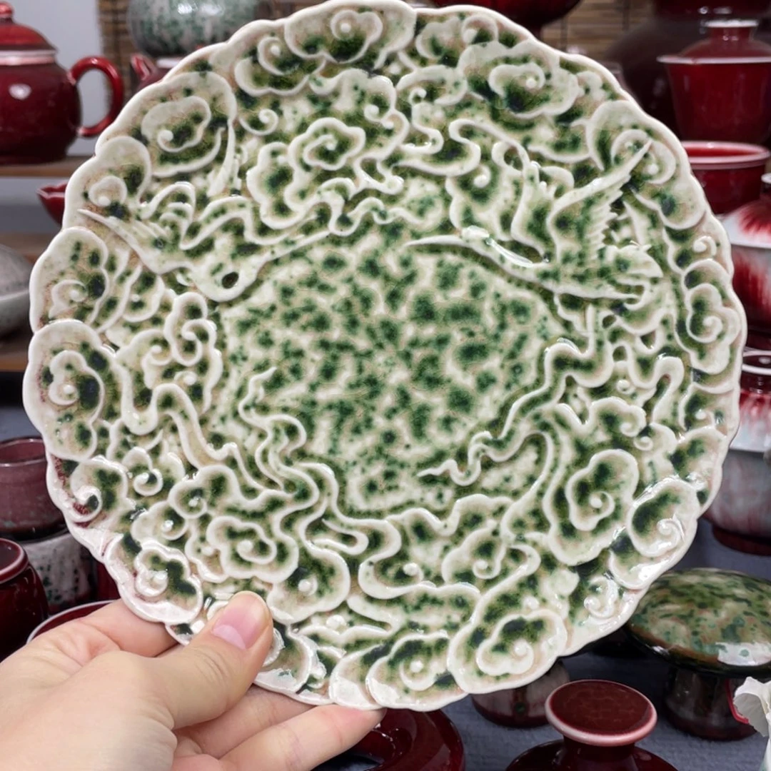 景德镇原矿陶瓷祥云 18cm