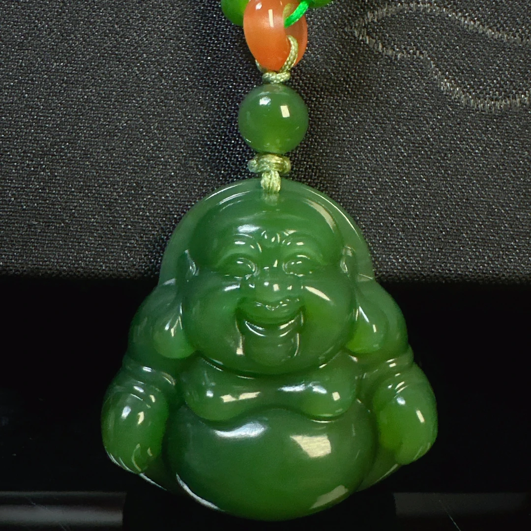 碧玉七号矿老坑料菠菜绿佛公尺寸30