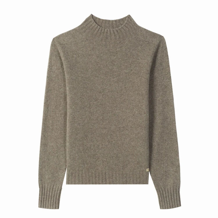 【100%牦牛绒】拉绒春秋基础款衣毛针织衫女装甜美纯色