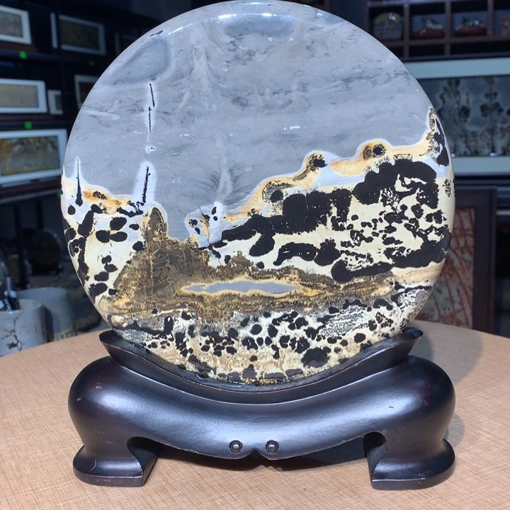 广西国画石摆件，观赏收藏