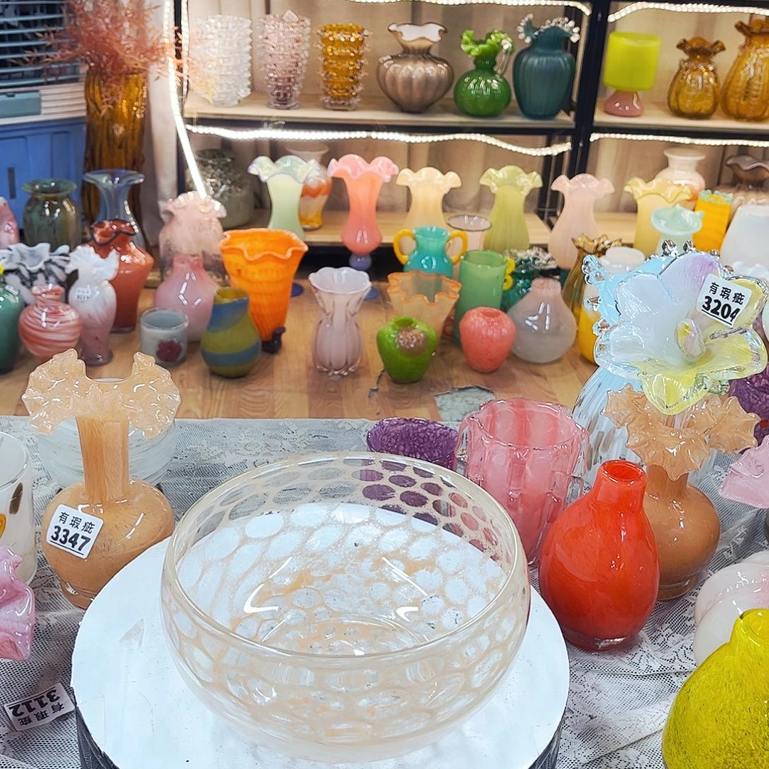 琉璃大号果碗家悦琉璃工艺品不完美