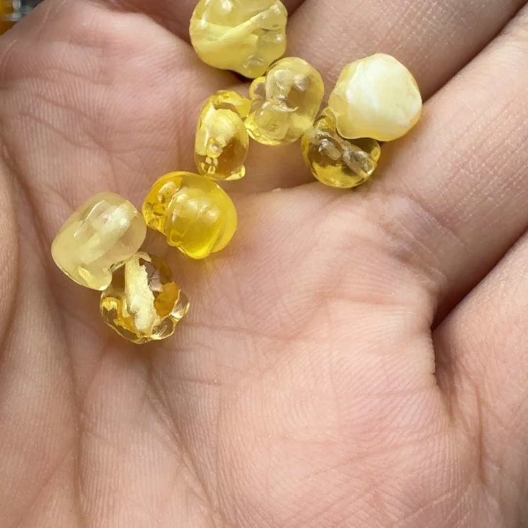 蜜蜡未镶嵌珠宝奇石全品 8 个小猫爪