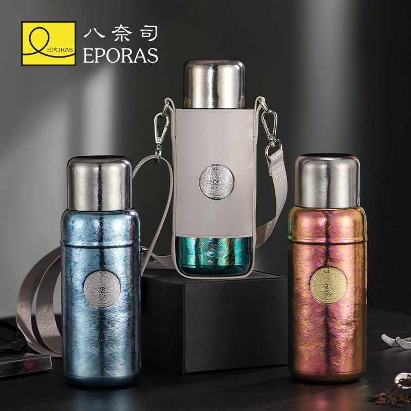 EPORAS八奈司纯钛臻选系列温显磁吸焖茶保温杯茶水分离水杯焖泡杯
