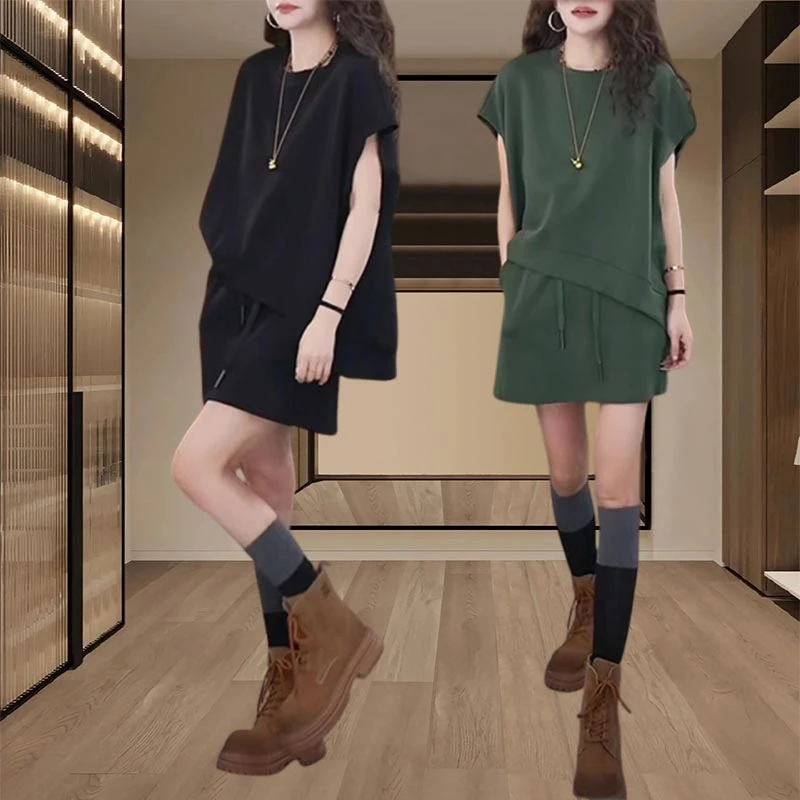 香朵儿洋气设计感上衣短裙两件套2025夏季新款小众时尚休闲套装潮