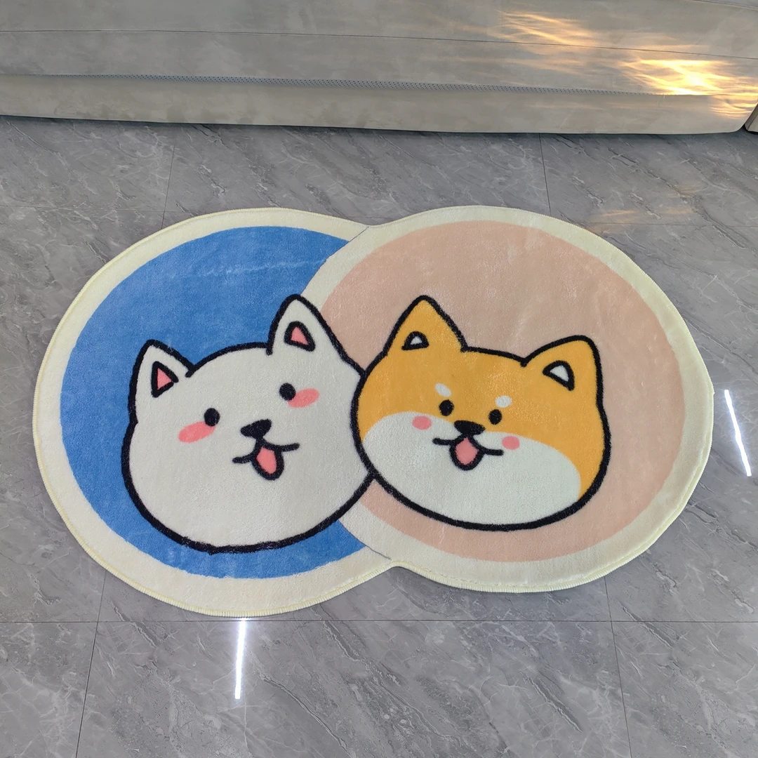 云朵绒BY1554【淘气小狗】异形可爱卡通入户浴室卫生间家用吸水地毯