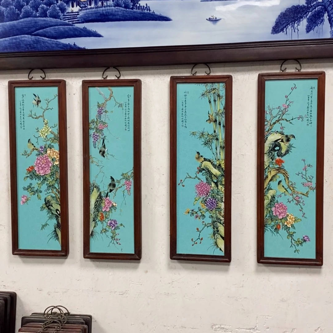 瓷80*28*4 景德镇瓷板画柴窑烧制