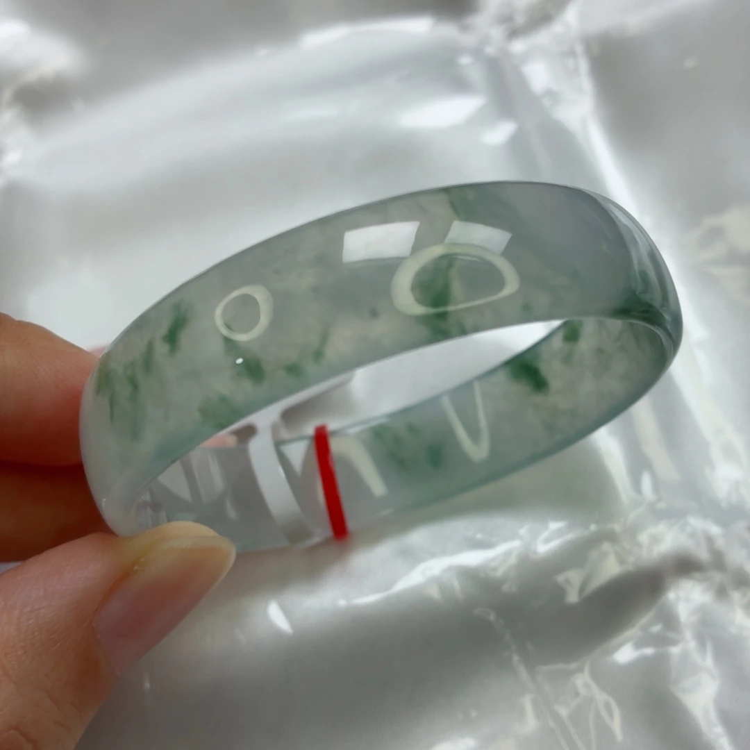 未镶嵌手镯翡翠老坑51圈冰种绿野仙踪006