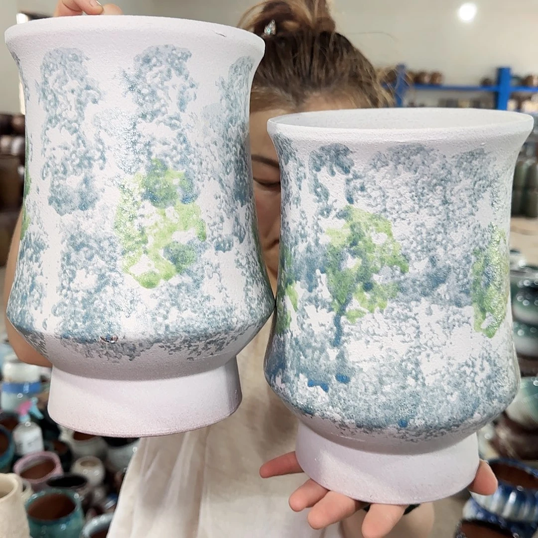紫砂花盆高24口16