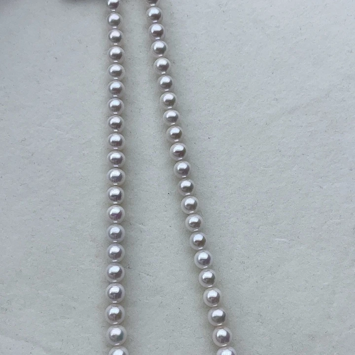 淡水珍珠颈饰18K金镶嵌卡7极光炫彩高品毕业级