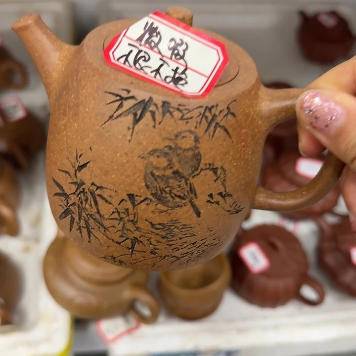 茶壶紫砂宜兴原矿龙骨金砂