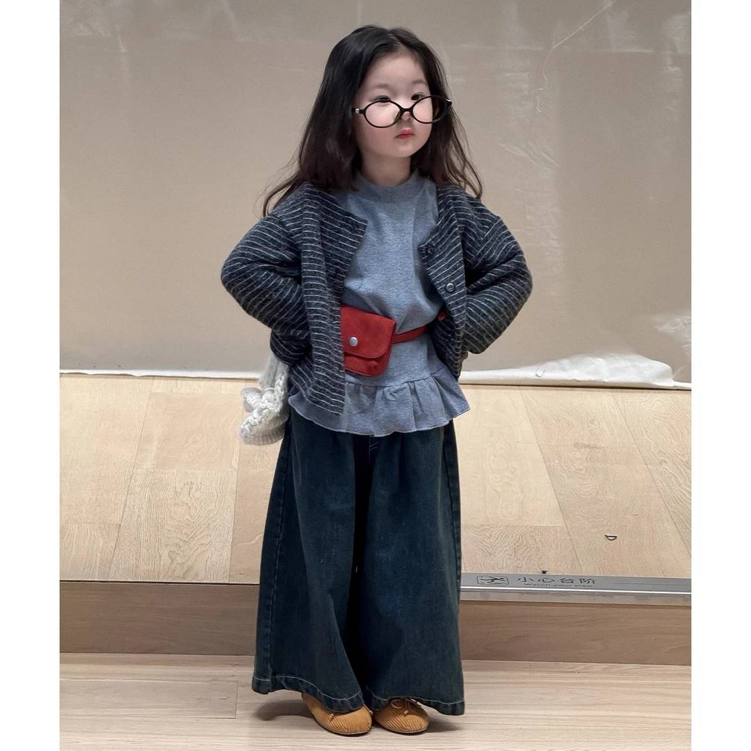 童装套装2025秋季女童韩版条纹外套儿童洋气百搭休闲上衣童装外套