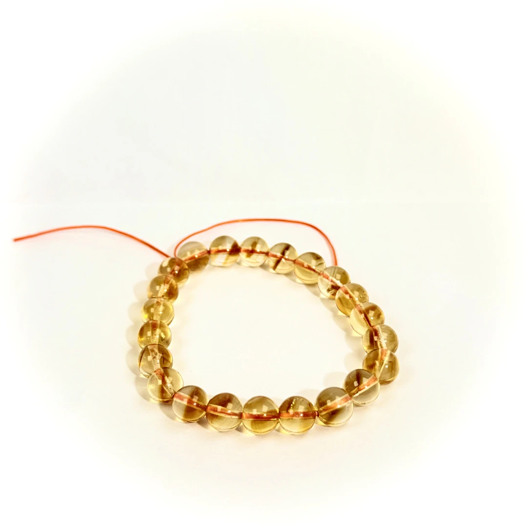 非金属布艺手链 天然黄塔晶高品时尚情侣美观手饰饰品百搭黄色