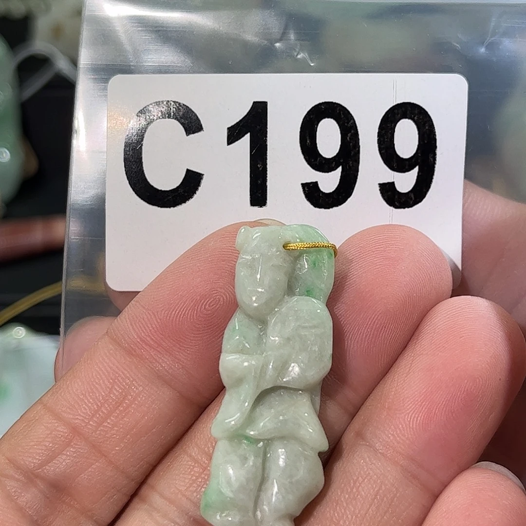 颈饰未镶嵌翡翠童子坠