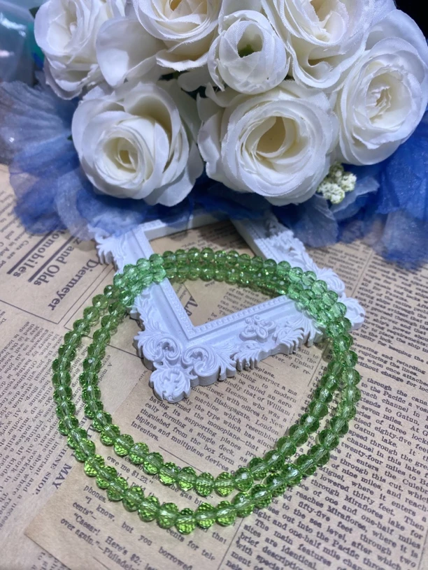 绿色切面6mm手串发一条AJ02