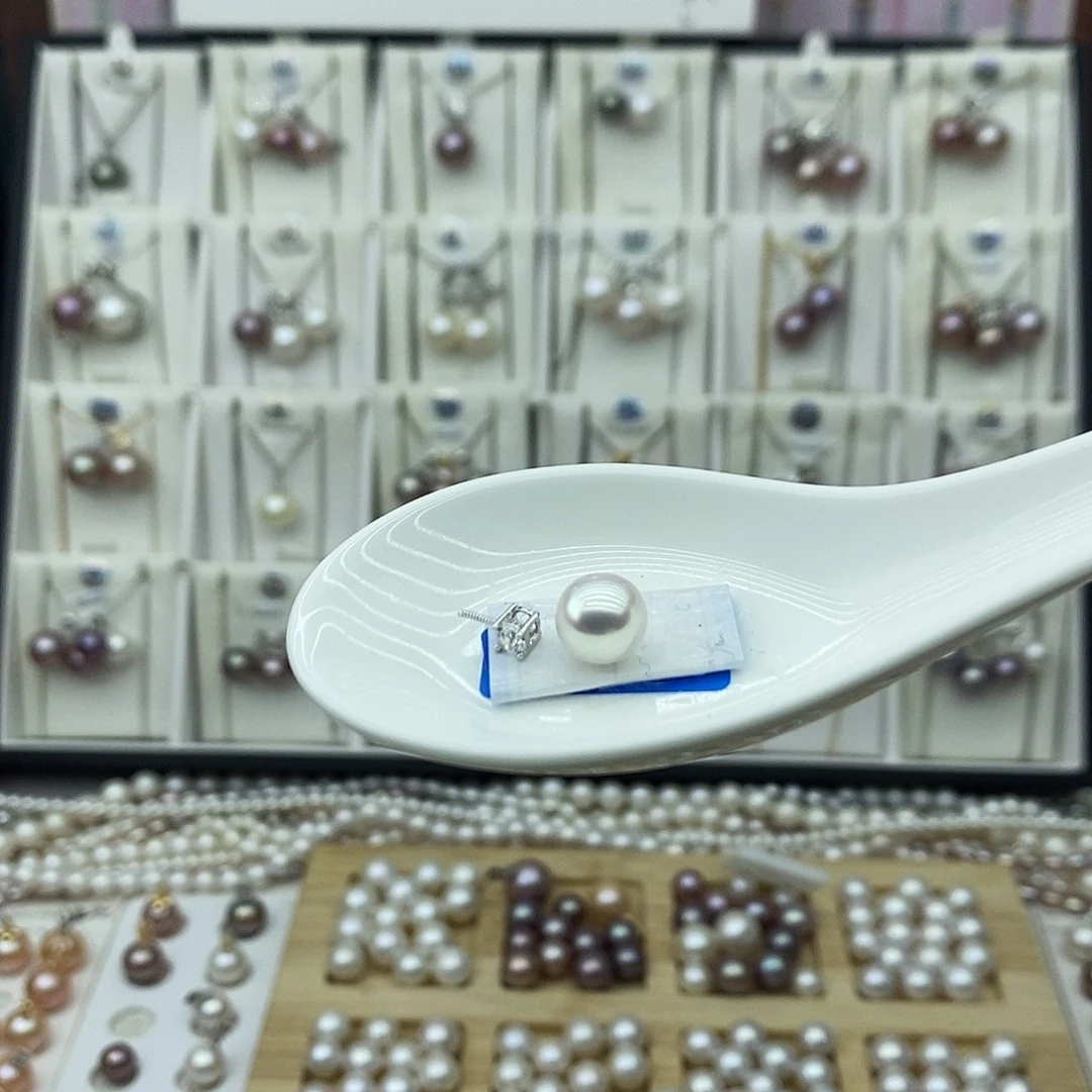 吊坠(不含链)淡水珍珠银S925镶嵌