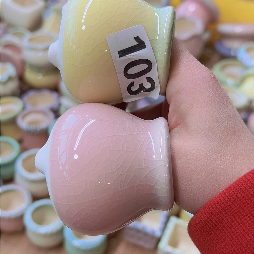 红陶陶瓷花盆当场满12包邮