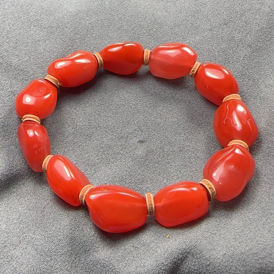 南红玛瑙未镶嵌随型手串