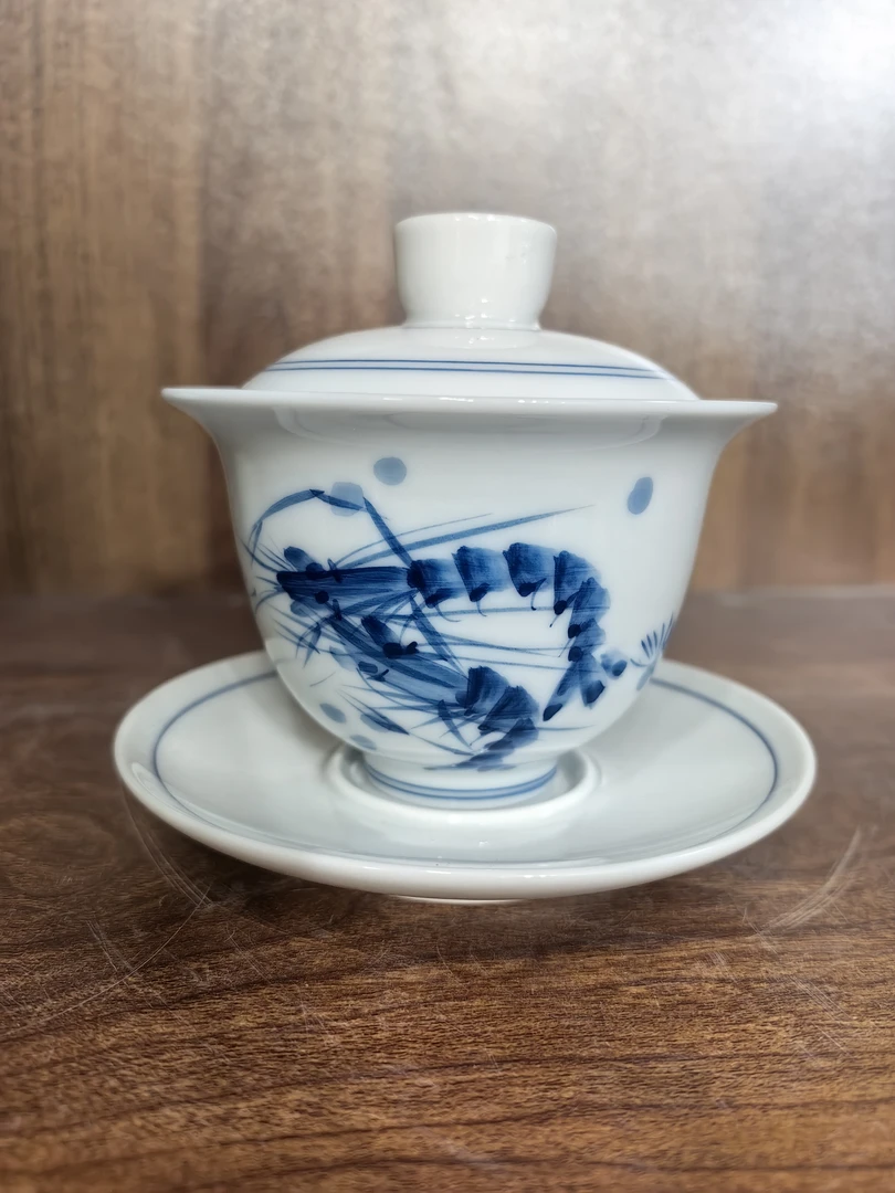 P18景德镇制陶瓷玩玉三才盖碗一套