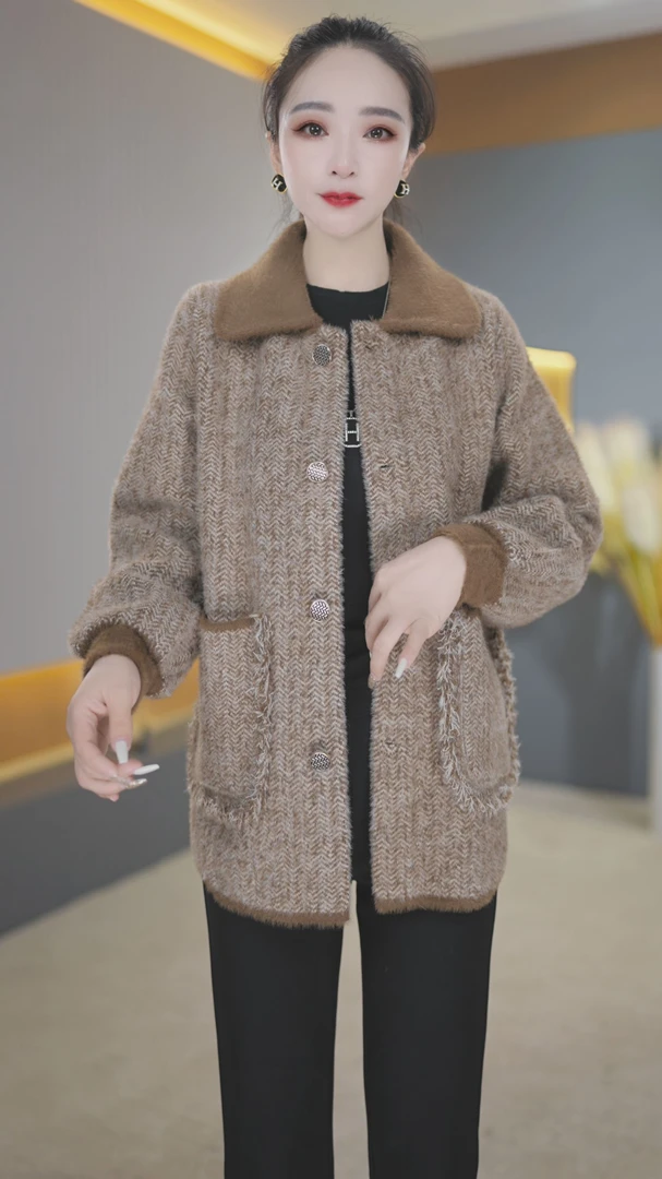 【高货定制】C617图片色妈妈春秋外套女士休闲西服中老年秋装新款