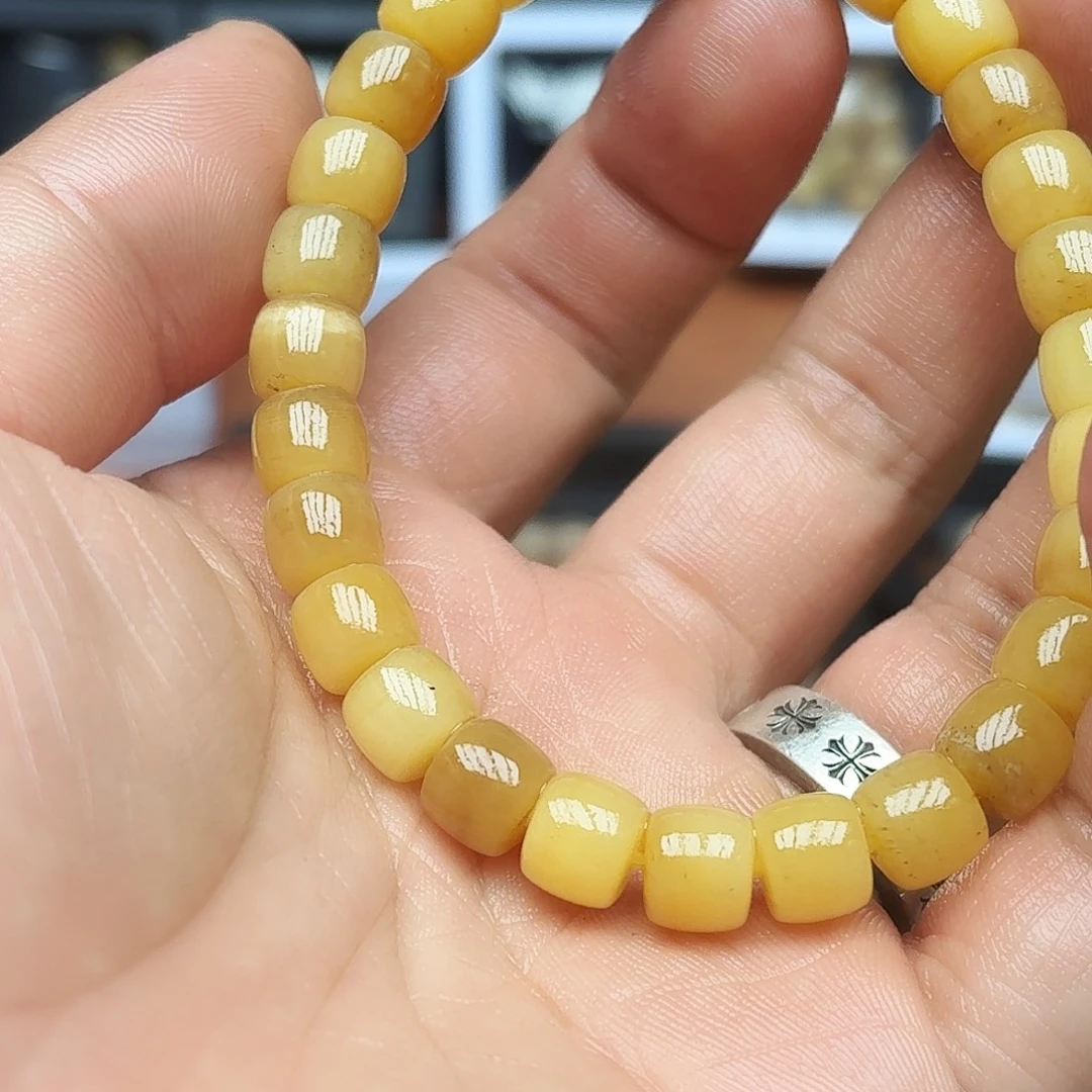 乞***雪大理石磁石8✖️7直射手串里有光