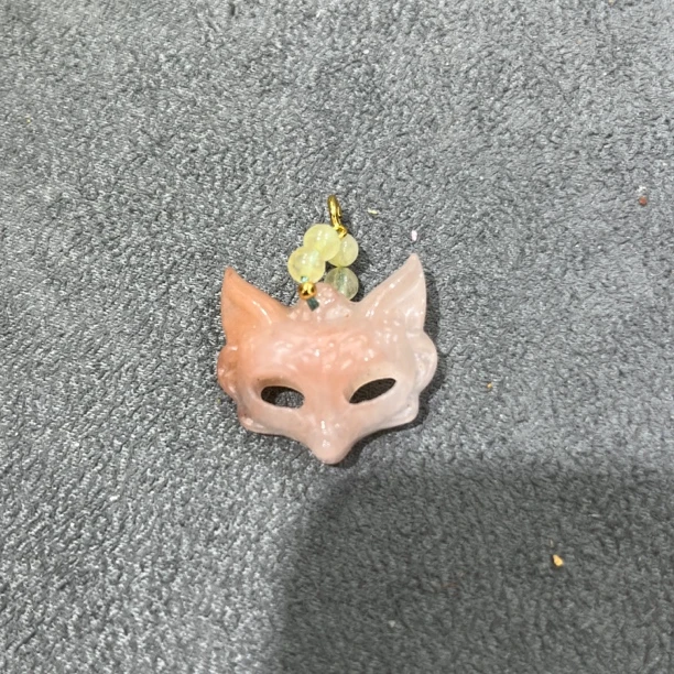 【七七严选】玉狐狸面具吊坠单坠TQ