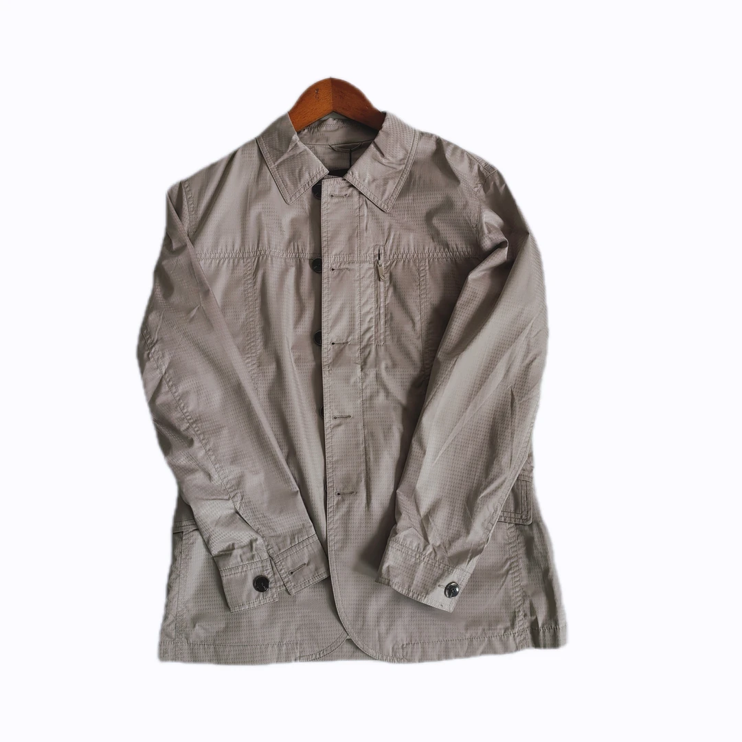 LC/120016男士春秋夹克商务时尚休闲百搭简约翻领夹克外套