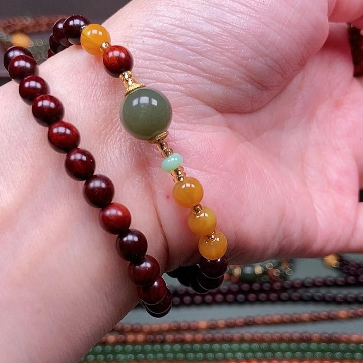 未镶嵌檀香紫檀（小叶紫檀）手串