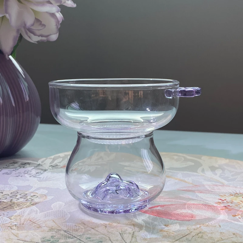 耐热玻璃如意茶漏滤观山托架茶叶网激光打孔茶隔过滤网过滤器配件