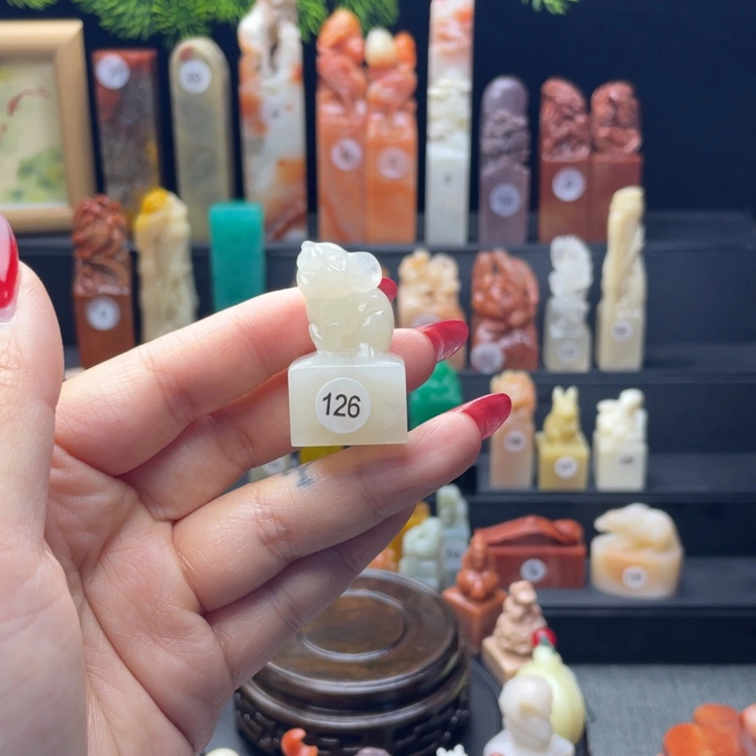 印石寿山石鼠你有米