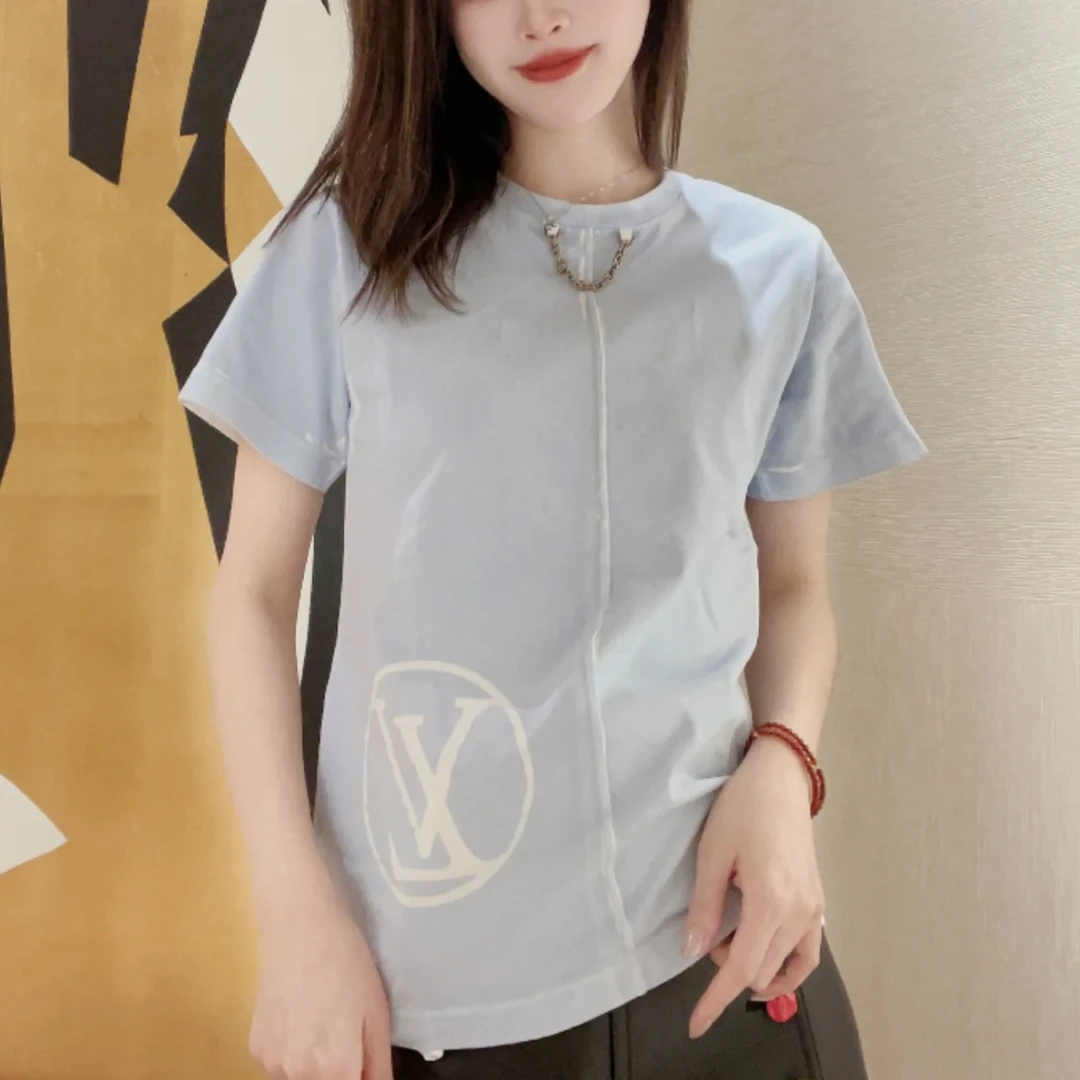 99新 LouisVuitton/路易威登 蓝色圆领短袖 S码 GM002446