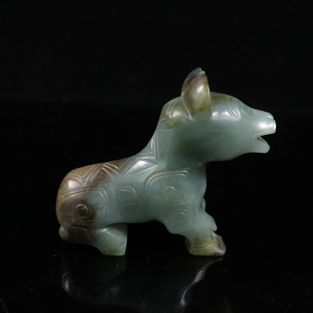 清代商纹玉马/HY574779/和田玉/槐荫山房