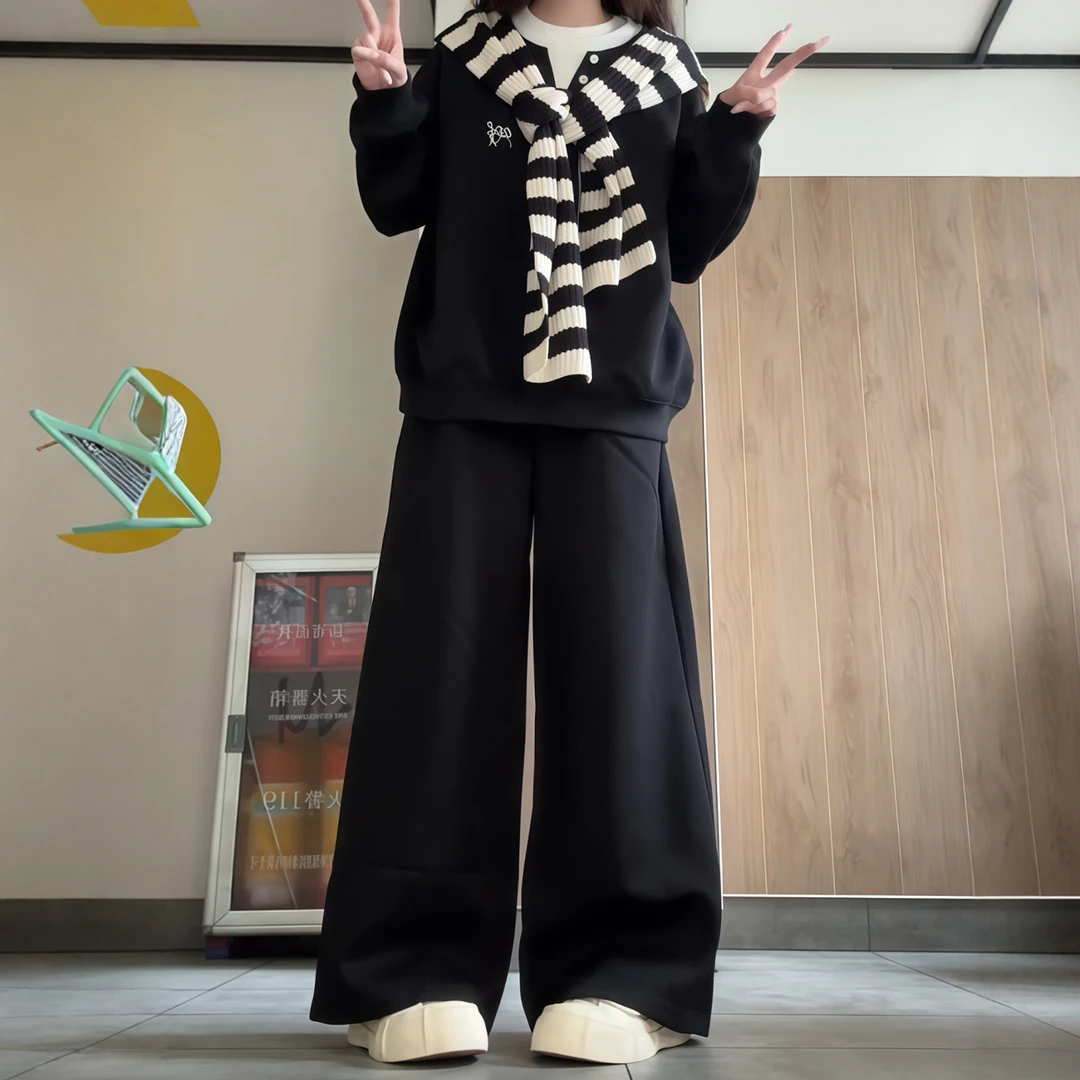 女童卫衣套装2025新款春秋装时尚儿童洋气时髦中大童女孩休闲衣服