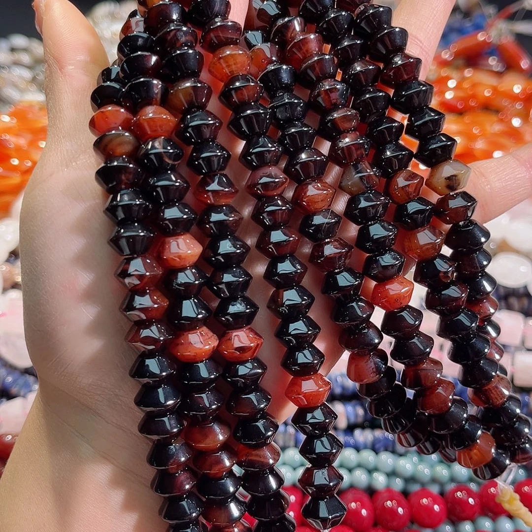 玛瑙/玉髓未镶嵌珠宝半成品11mm梦幻飞碟一条