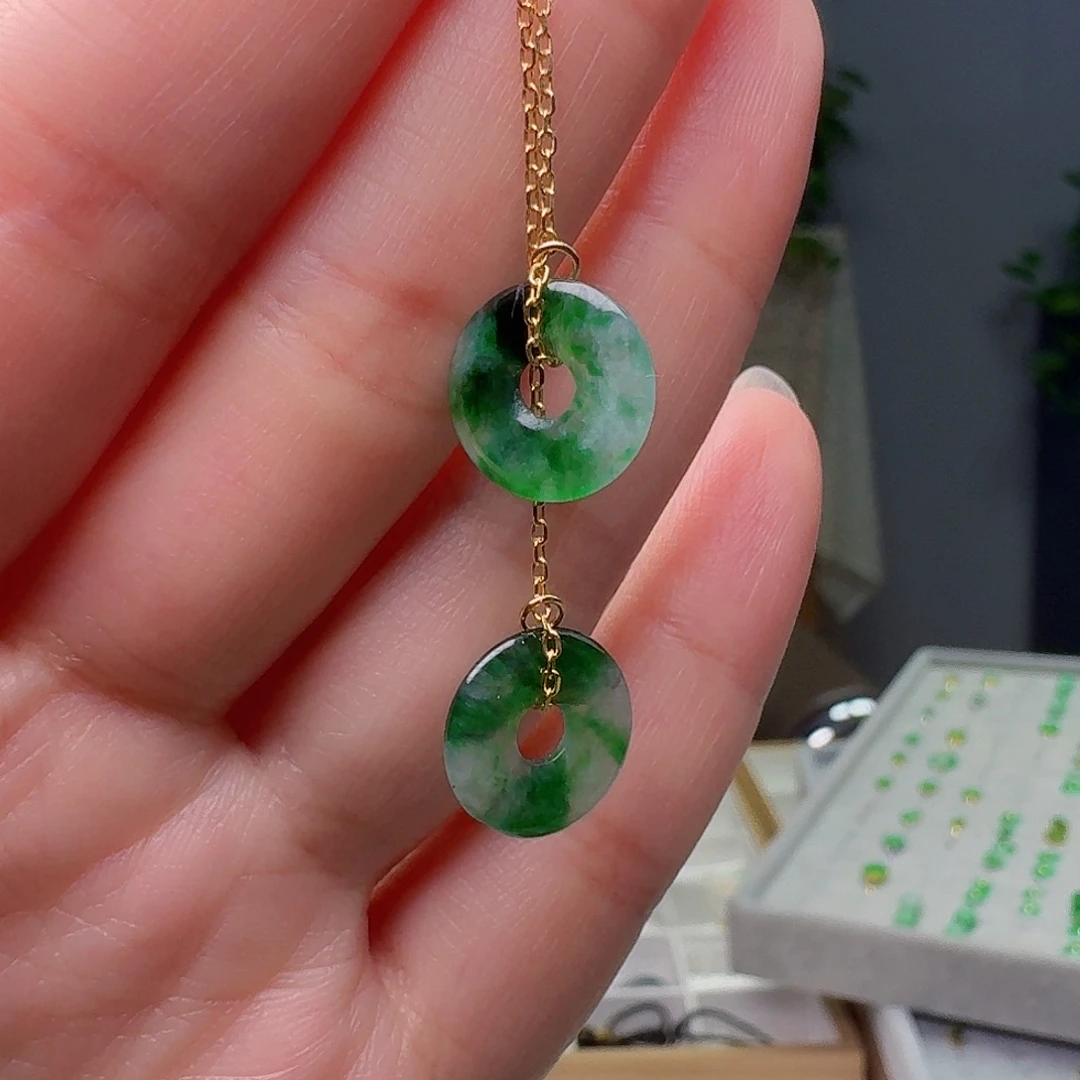 翡翠银S925镶嵌耳饰多样性发货其一