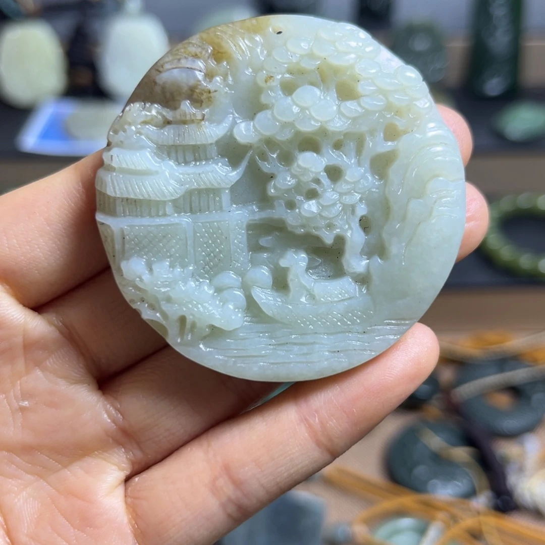 和田玉未镶嵌颈饰