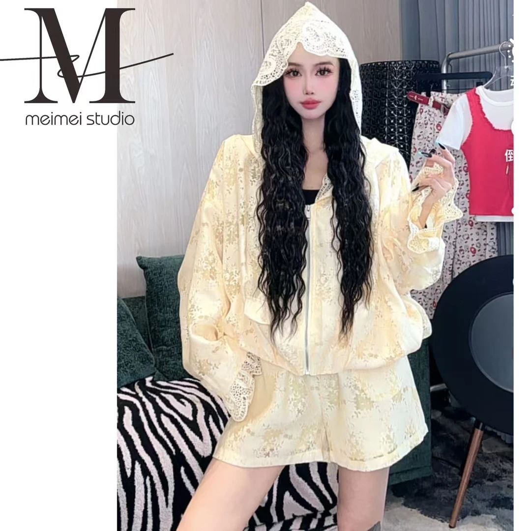 MEIMEI STUDIO【马卡龙】欧若风时尚百搭网红蕾丝套装1375-30372678