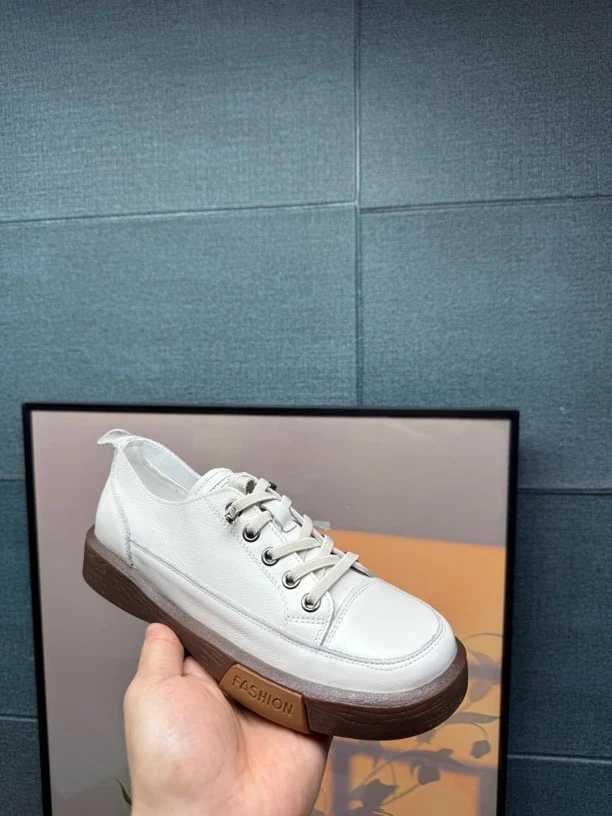 66601新款百搭头层牛皮小白鞋