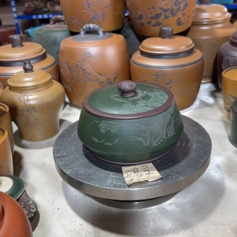 紫砂茶叶罐红*。。。。。。。。。。