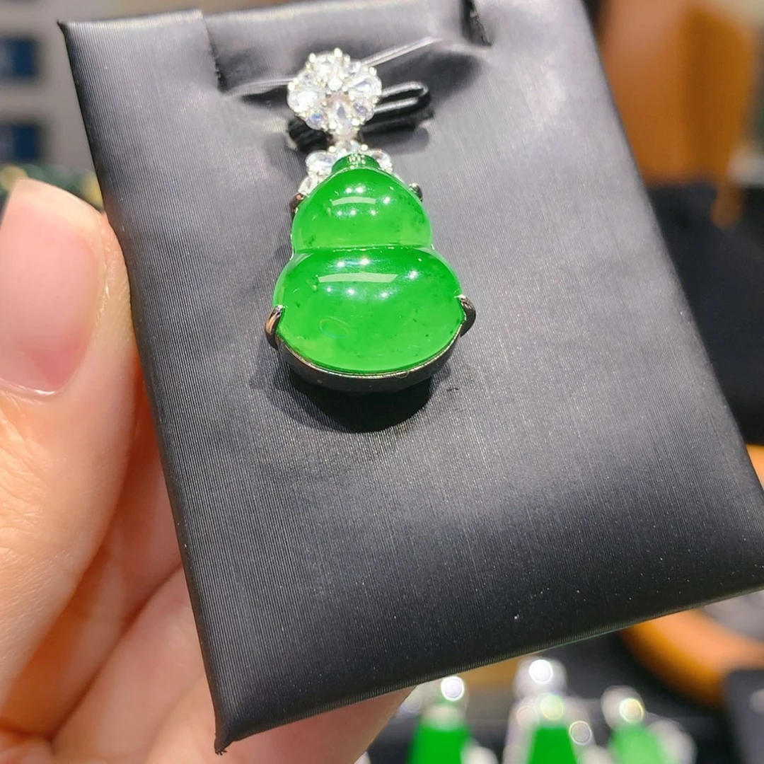 【闪购商品】翡翠银S925镶嵌颈饰4柒姐